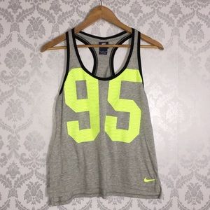 Women’s Nike Medium grey/ yellow/ black tank top